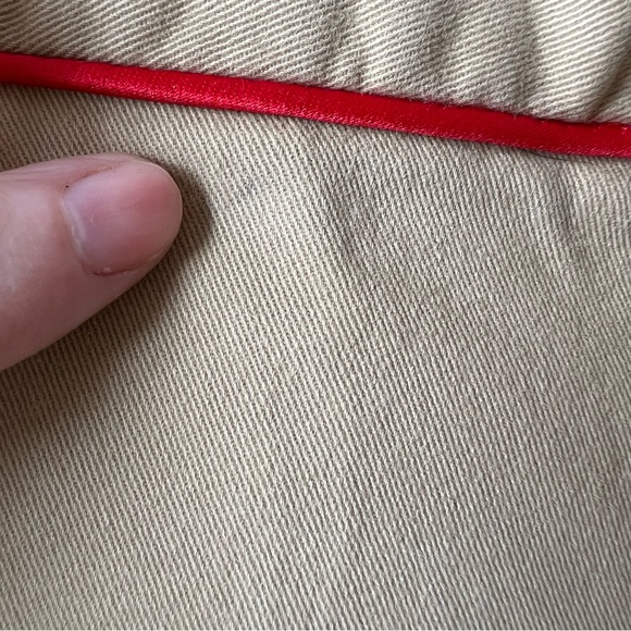 J. Crew Andie Cropped Chino Pants with Red Piping Tan 6 Tall - Picture 7 of 7